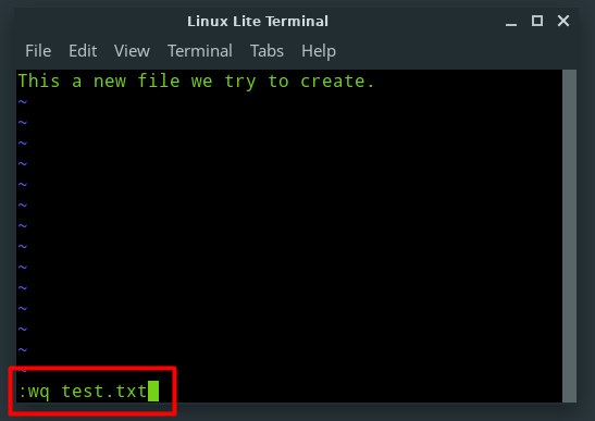 how to make a new file in vim