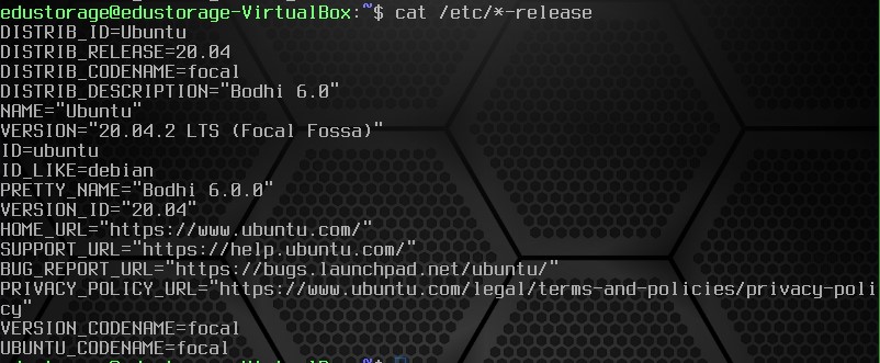 bodhi linux version command