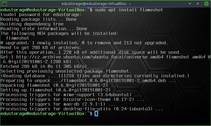 flameshot installation in Bodhi Linux